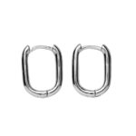 Charm Series oorbellen ovaal - zilverkleurig