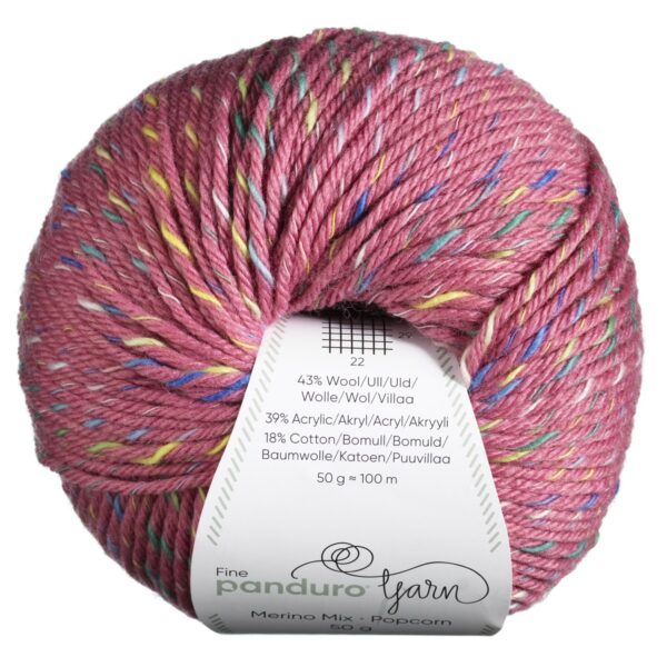 Panduro garen Merino Mix Popcorn - roze - Afbeelding 1