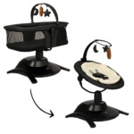 Babyswing en Wieg Novi at Home® 2-in-1 Stardust Black Melange/Black