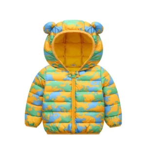 Mini Fashion™ - Polyester winterjas met Capuchon Geel / 120 (7-8 jaar) | Educatief Speelgoed