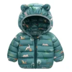 Mini Fashion™ - Polyester winterjas met Capuchon Groen / 110 (5-6 jaar) | Educatief Speelgoed