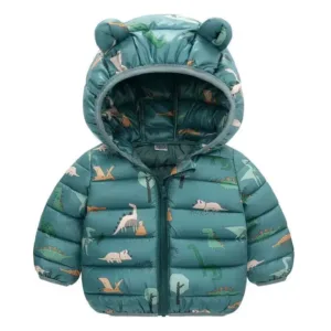 Mini Fashion™ - Polyester winterjas met Capuchon Groen / 110 (5-6 jaar) | Educatief Speelgoed