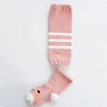 Mini Fashion™ - Babystapjes in style - Beenwarmersetje Roze/Wit / S (0-1 jaar) | Educatief Speelgoed