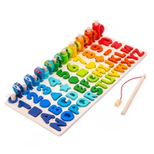 Woods™ | Ontwikkel de vaardigheden - Montessori houten speelbord Gekleurd | Educatief Speelgoed