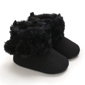 Mini Fashion™ - Altijd Warme Voeten - Kinder Winterschoenen Zwart - Balletjes / 20 (12-18 maanden) | Educatief Speelgoed