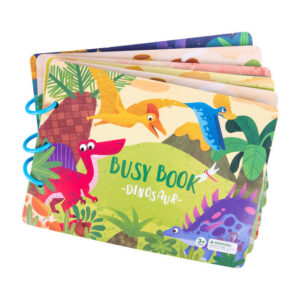 Quiet Book™ - Pret in een boek - Interactief boek Dino's | Educatief Speelgoed