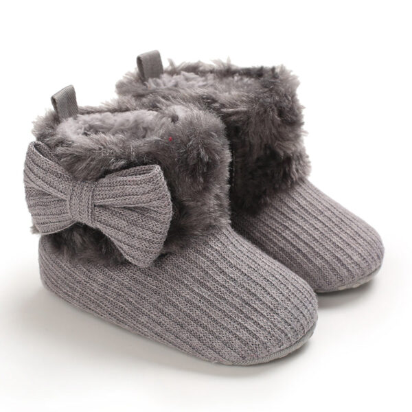 Mini Fashion™ - Altijd Warme Voeten - Kinder Winterschoenen Grijs - Strik / 20 (12-18 maanden) | Educatief Speelgoed - Afbeelding 1