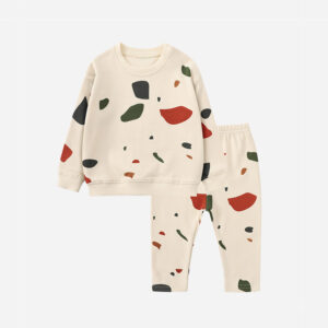 Mini Fashion™ - Trending&Comfortabel - Pyjama Set Beige / 90 (18-24 maanden) | Educatief Speelgoed