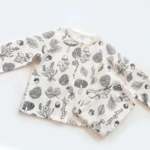 Mini Fashion™ - Luchtig Katoen - Kinder Pyjama Wit - Herfst / 110 (4 jaar) | Educatief Speelgoed