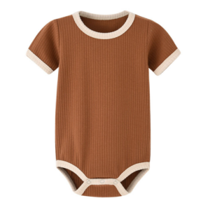 Mini Fashion™ - Leuke Kleurencombinaties - Baby Romper Roestbruin / 90 (2-3 jaar) | Educatief Speelgoed