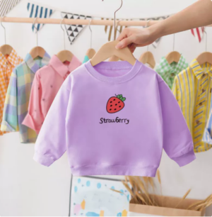 Mini Fashion™ - Aardbei Sweater Aardbei - Paars / 90 (2 jaar) | Educatief Speelgoed