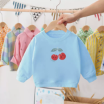 Mini Fashion™ - Kersen Sweater Kers - Lichtblauw / 100 (3 jaar) | Educatief Speelgoed