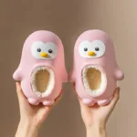 Mini Fashion™ - Warm&Leuk - Kinder Pinguïn Pantoffels Roze / 26 (2-3 jaar) | Educatief Speelgoed