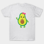 Mini Fashion™ - Matchen Met De Familie - Avocado T-shirt Wit Avocado Met Strik / Volwassenen - L | Educatief Speelgoed