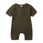 Mini Fashion™ - Luchtig&Ademend - Baby Romper Groen / 90 (12-18 maanden) | Educatief Speelgoed