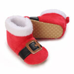 Mini Fashion™ - Kerst Kinder Pantoffels Rood Wit - Band / 22 (6-12 maanden) | Educatief Speelgoed