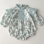 Mini Fashion™ - Lange Mouwen - Meiden Romper Grijs / 90 (18-24 maanden) | Educatief Speelgoed