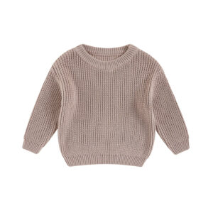 Mini Fashion™ - Zacht&Comfortabel - Gebreide Kinder Trui Paars / 59 (0-3 maanden) | Educatief Speelgoed