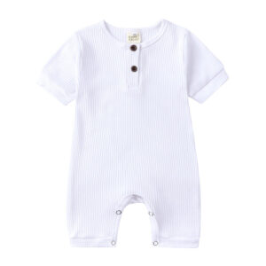 Mini Fashion™ - Luchtig&Ademend - Baby Romper Wit / 90 (12-18 maanden) | Educatief Speelgoed