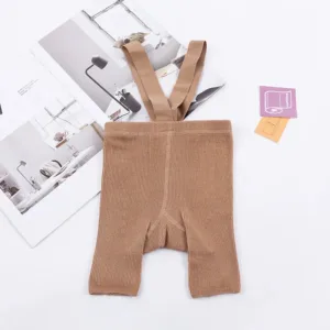 Mini Fashion™ - Handige Schouderbanden - Korte Panty Bruin / M (12-24 maanden) | Educatief Speelgoed