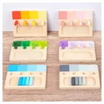 Woods™ - Kleurrijk Montessori - Leerplezier-bord Set van 6 | Educatief Speelgoed