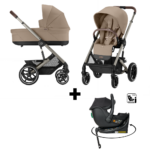 Kinderwagen Cybex Balios S Lux Almond Beige/Beige - Taupe Frame + Autostoel Jacky Pro 360°&Base