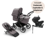 Kinderwagen Bugaboo Donkey5 Mono Ultimate - Graphite/Grey Melange + Gratis Duo Extensie
