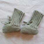 Mini Fashion™ - Warm&Stijlvol - Gebreide Babyslofjes Groen / S (0-6 maanden) | Educatief Speelgoed
