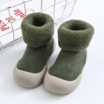 Mini Fashion™ - Warm&Zacht - Anti Slip Sokken Groen / 19 (6-9 maanden) | Educatief Speelgoed