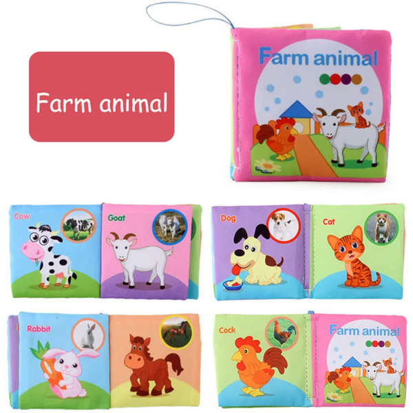 Soft Tail Book™ – Zachte Staartpret – Sensorisch Dieren Babyboekje Boerderij Wereld | Educatief Speelgoed - Afbeelding 1