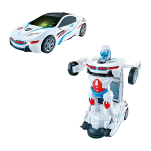 Transformer Car™ - Transformeren en rijden - speelgoedauto Witte Auto en Transformer | Educatief Speelgoed