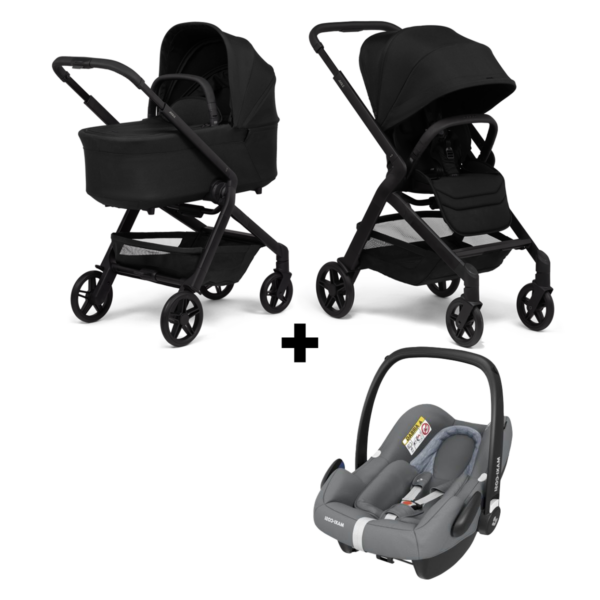 Kinderwagen Joolz Hub2 Space Black + Autostoel Maxi-Cosi Rock - Afbeelding 1