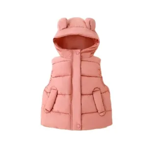Mini Fashion™ - Warm&Trendy - Bodywarmer Met Capuchon Rood / 110 (4 jaar) | Educatief Speelgoed