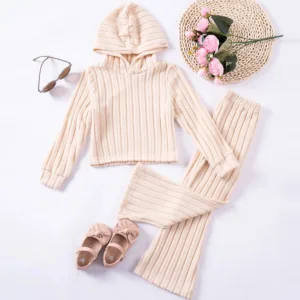 Mini Fashion™ - Zacht&Warm - Trainingspak Beige / 104 (4 jaar) | Educatief Speelgoed