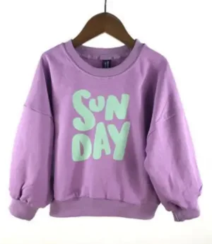 Mini Fashion™ - Leuke Printen - Trui Licht Paars / 100 (3 jaar) | Educatief Speelgoed