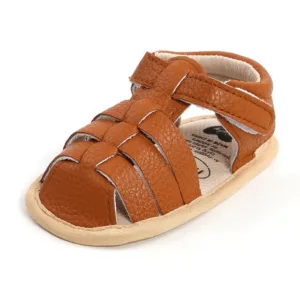 Mini Fashion™ - Zachte Pasvorm - Kinder Sandalen Bruin / 13 (0-6 maanden) / Klittenband | Educatief Speelgoed