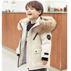 Mini Fashion™ -  Waterdicht&Warm - Winterjas Wit / 150 (9-10 jaar) | Educatief Speelgoed
