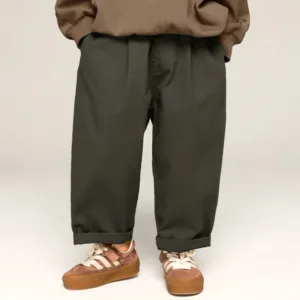 Mini Fashion™ - Trendy Design - Lange Wijde Broek Grijs / 120 (5 jaar) | Educatief Speelgoed