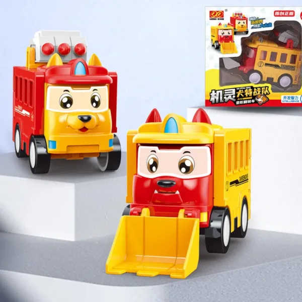 Mini Transformer™ – Duwen&draaien– Speelvoertuig Rood | Educatief Speelgoed - Afbeelding 1