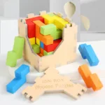 Woods™ - Train je brein - 3D Tetris Puzzel N Blokjes | Educatief Speelgoed