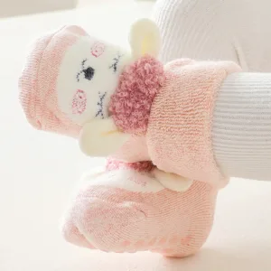 Mini Fashion™ - Warm&Zacht - Anti Slip Sokken Hert - Roze / 25 (2-3 jaar) | Educatief Speelgoed