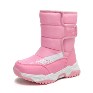 Mini Fashion™ - Zachte Pluche Voering - Winterlaarzen Roze / 33 (7-8 jaar) | Educatief Speelgoed