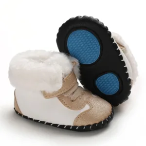 Mini Fashion™ - Aanpasbare Sluiting - Winter Laarzen Goud / 20 (12-18 maanden) | Educatief Speelgoed