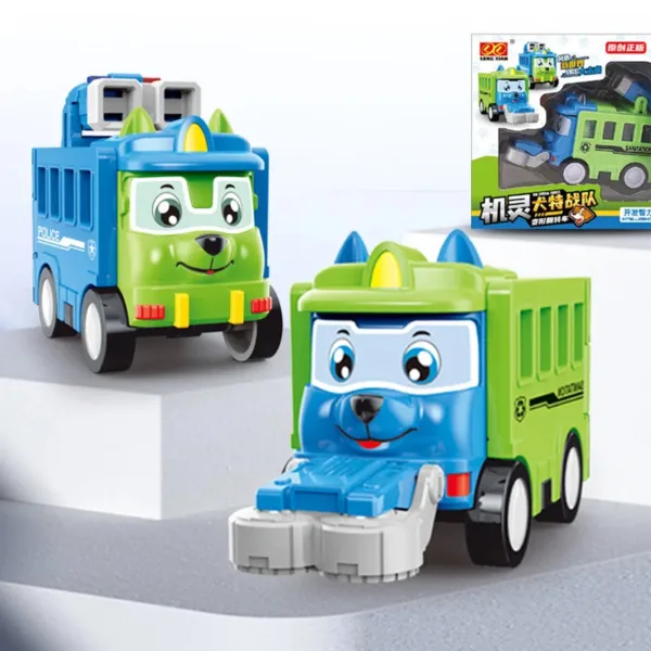 Mini Transformer™ – Duwen&draaien– Speelvoertuig Groen | Educatief Speelgoed - Afbeelding 1