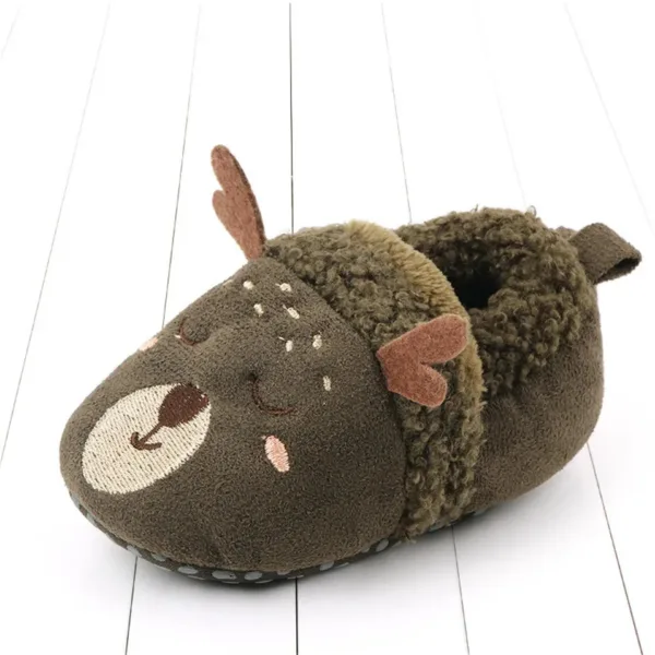 Mini Fashion™ - Knuffel zachte dieren - Peuter Dieren pantoffels Hert Groen / 16 (7-12 maanden) | Educatief Speelgoed - Afbeelding 1