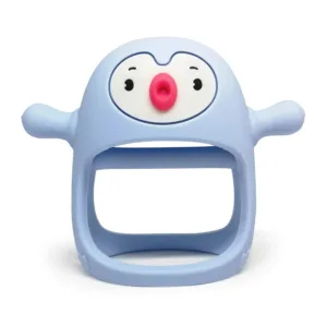 Penguin Teether™ - Verzachtend voor tandvlees - Siliconen Bijtring Blauw | Educatief Speelgoed