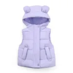 Mini Fashion™ - Warm&Trendy - Bodywarmer Met Capuchon Paars / 110 (4 jaar) | Educatief Speelgoed