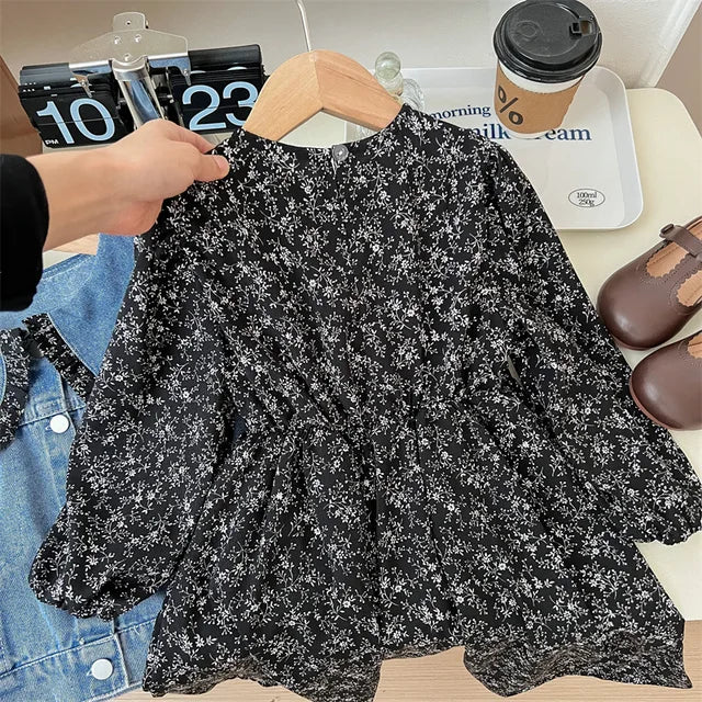 image_40_Girls_Princess_Sweet_pcs_Suit_Spring_Autumn_Children_Baby_Kids_Flower_DressDenim_Jacket_Outerwear_Suit_Toddler_Outfits_8 Enchanted Blossom™ - Spijkerjas in combinatie met jurk Jurk / 92 (2 jaar) | Educatief Speelgoed - Afbeelding 1