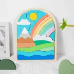 Woods™ - Regenboogblokjes Magie - Puzzelblokken Regenboog | Educatief Speelgoed