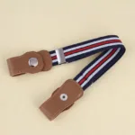Mini Fashion™ - Past Altijd - Elastische Riem voor Kinderen Blauw - Wit - Rood / 40-65cm (1-12 jaar) | Educatief Speelgoed